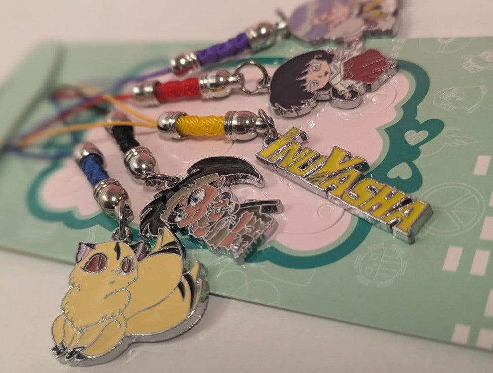 5-Piece Anime Inuyasha Metal Charm Set Phone & Bag Accessories