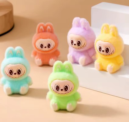 Labubu Bunny Mini Figures Set - 10 Pcs collectible Sitting Figurines (1.5") Cute Kawaii Display Toys