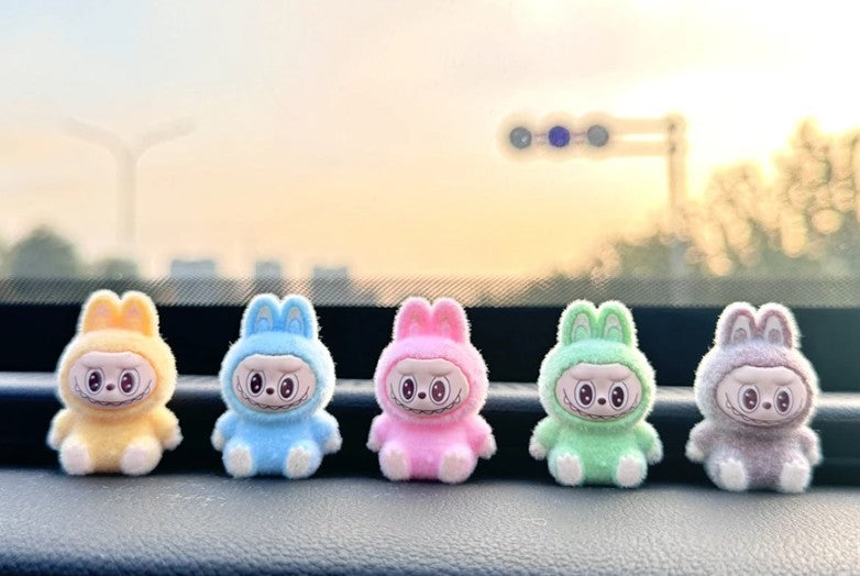 Labubu Bunny Mini Figures Set - 10 Pcs collectible Sitting Figurines (1.5") Cute Kawaii Display Toys