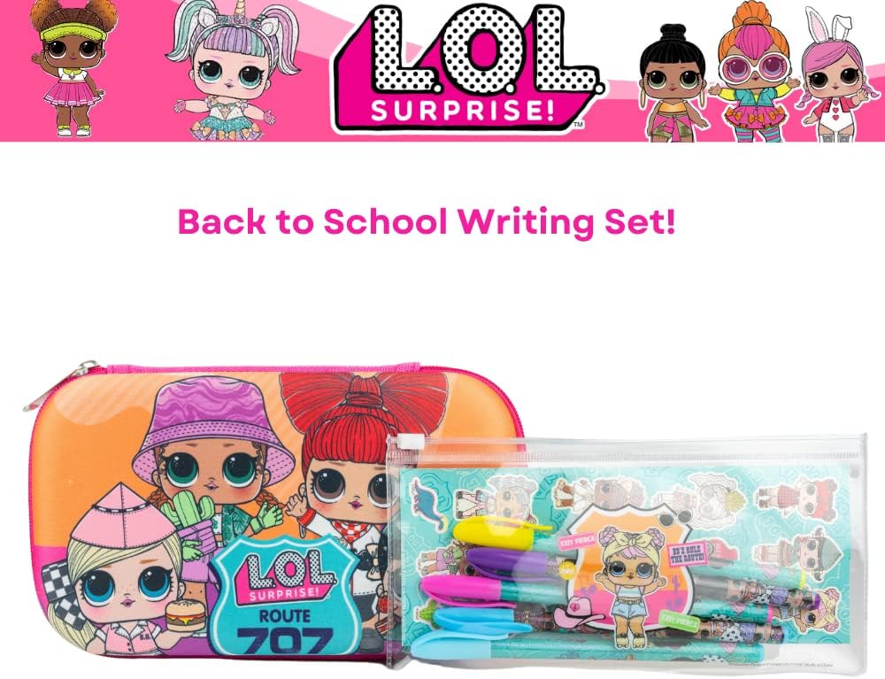 LOL Surprise Pencil Case Set with Gel Pens, Stickers & Pouch – Route 707 Official