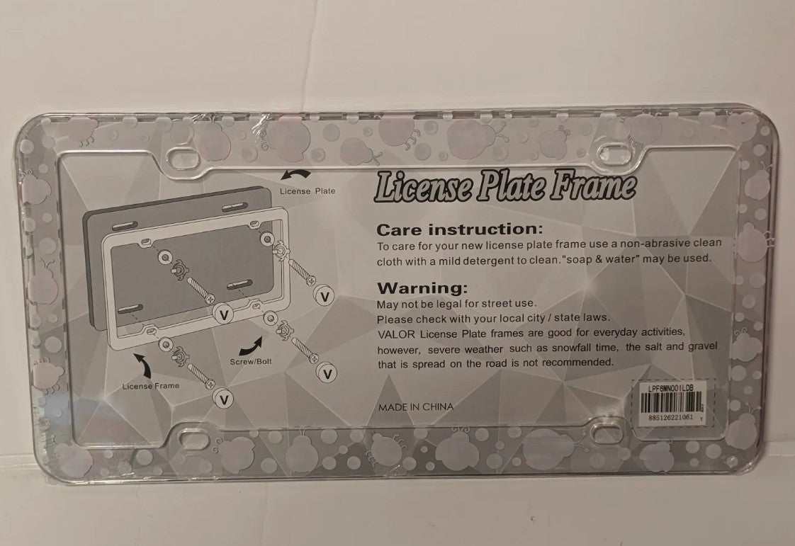 Ladybug License Plate Cover Set of 2 – Clear Plastic Car Frame