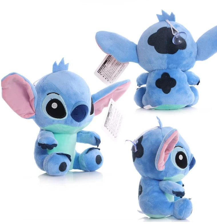 Blue Stitch plush toy with suction cup – cute 6.5 inch soft Disney-style stuffed figure