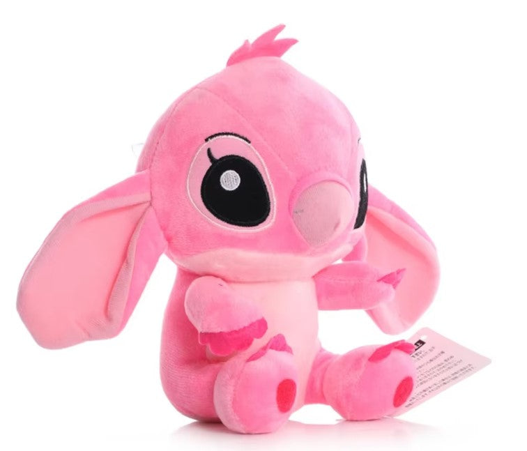 Soft pink Angel plush toy with suction cup – 6.5 inch Stitch companion stuffed animal