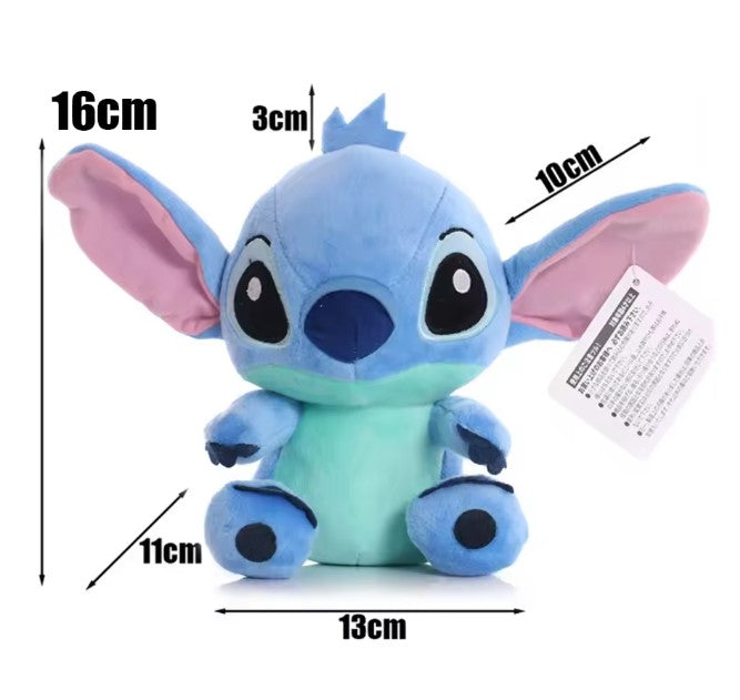 Blue Stitch plush toy with suction cup – cute 6.5 inch soft Disney-style stuffed figure