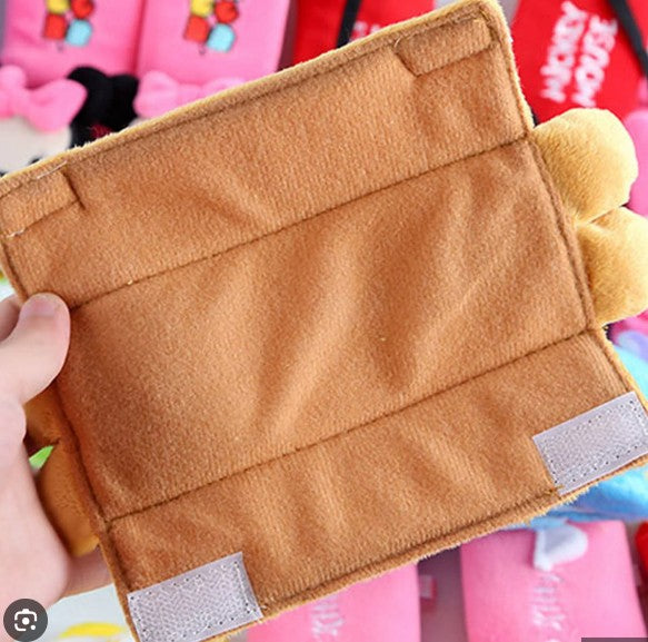 Brown Rilakkuma seatbelt cushion – cute car strap plush for kids or collectors