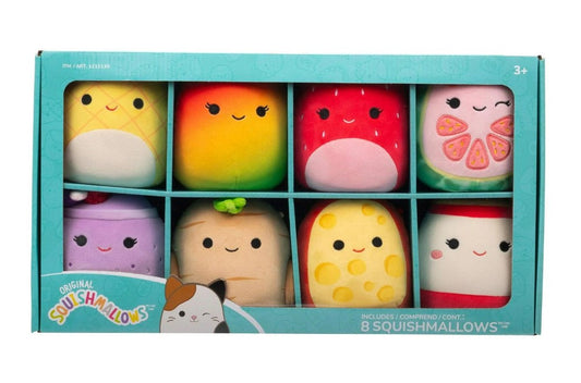 8-Pack 4.5" Squishmallows Fruit & Food Plush Set - Lena, Scarlet, Ximena, Maui, Raisy, Mannon, Jyri, Vie