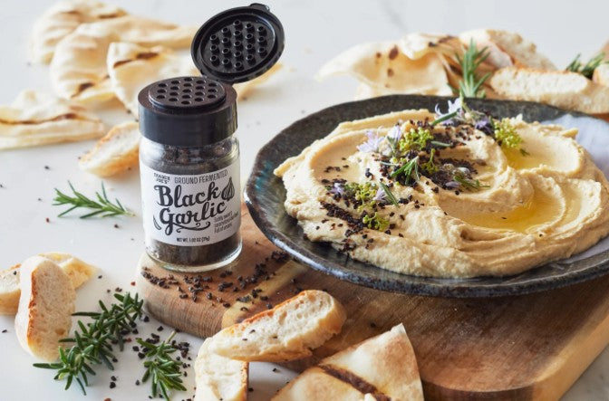 Trader Joe’s Ground Fermented Black Garlic seasoning jar 1.02 oz