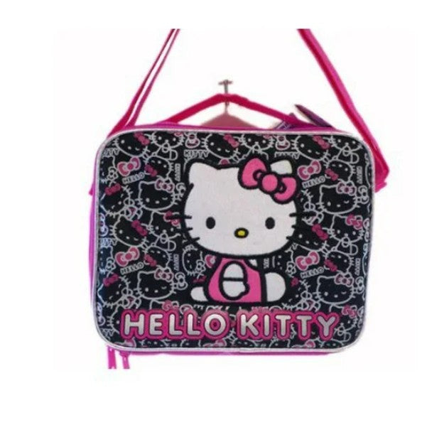 Full view of Hello Kitty lunch bag with strap