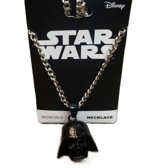 Detailed view of gunmetal chain and pendant design