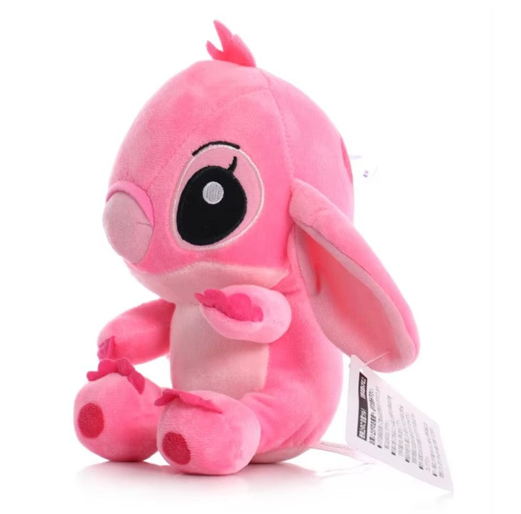 Kawaii Angel plush with embroidered face – Stitch and Angel collectible plush gift