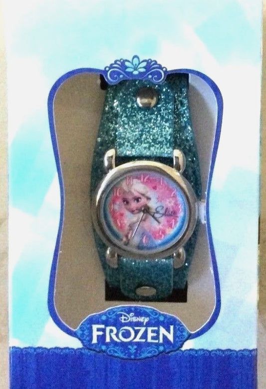 Disney Frozen Elsa Kids Watch with Glitter Strap in Gift Box