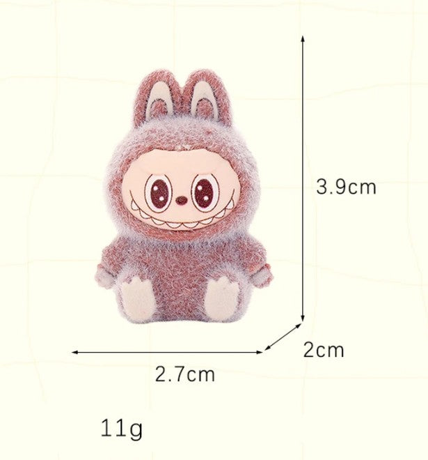 Labubu Bunny Mini Figures Set - 10 Pcs collectible Sitting Figurines (1.5") Cute Kawaii Display Toys