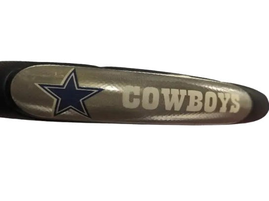 Dallas Cowboys steering wheel cover with NFL logo and silver star detail

