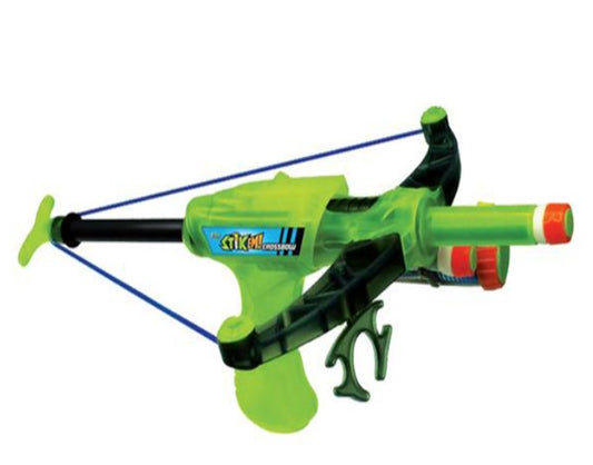 Stik Em Cross-Bow toy dart blaster by Zing Toys with darts and rockets

