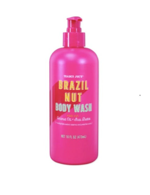 Trader Joe’s Brazil Nut Body Wash 16 fl oz bottle – front and back view

