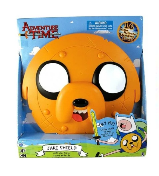 Front view of Adventure Time Jake Shield in box

