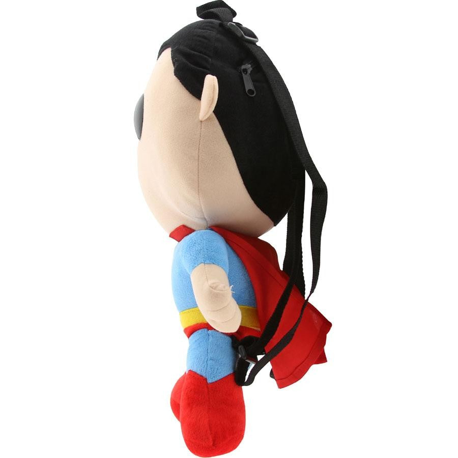 Side angle of the plush backpack

