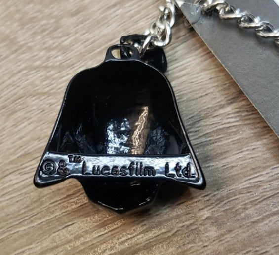 Rear view of Darth Vader pendant with Lucasfilm copyright


