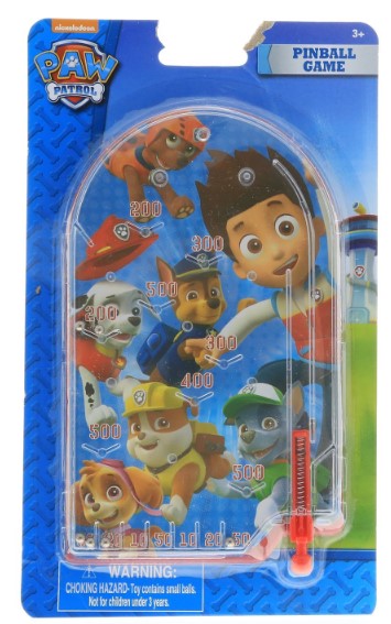 Paw Patrol mini pinball games with characters from Nickelodeon show

