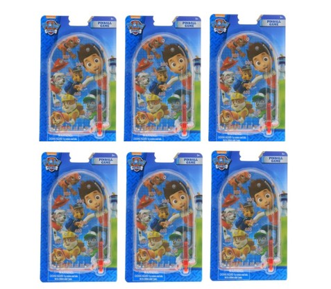 Paw Patrol mini pinball games – 6 pack with characters from Nickelodeon show

