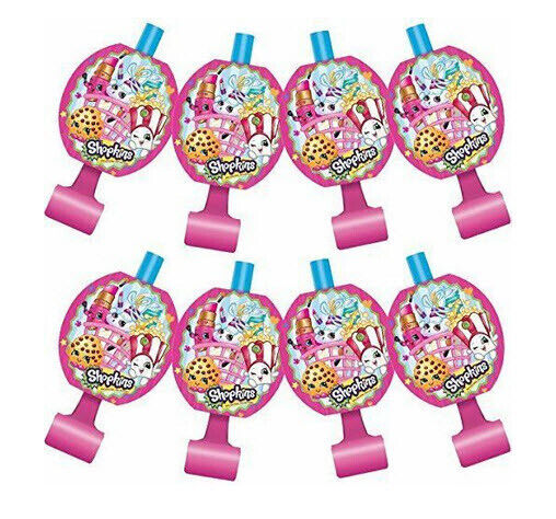 Shopkins 8 Blowouts – Party Favor Noise Makers for Birthday Celebration