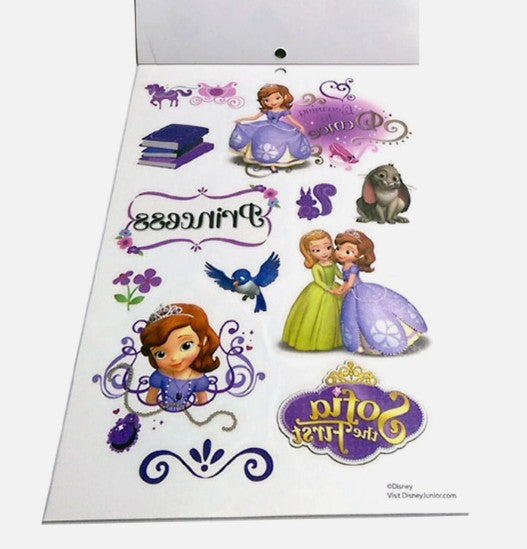 Disney Sofia the First Temporary Tattoo Book – Set of 4 books | Party Favors & Gifts