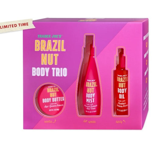 Trader Joe’s Brazil Nut Body Trio Set – Body Butter, Body Mist & Body Oil

